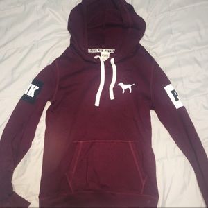 Maroon PINK Hoodie